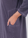 Women's Dark Grey Stone Wash Tunic Shirt