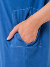 Women's Dark Blue Stone Wash Tunic Shirt