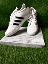Men's Lifestyle Shoe White Color With Black Strips