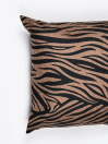 Zebra Pattern Jute Cushion Cover