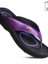 Purple/Black Orthopedic Ladies Flip Flop