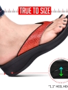 Sparkle Ladies Red Flip Flop Slippers
