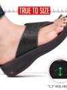 Jewel Women's Black Casual Strap Flip Flops