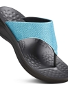 Jewel Women's Blue Casual Strap Flip Flops