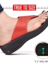 Jewel Women's Red Casual Strap Flip Flops