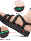 Black Arch Support Women’s Slingback Sandals