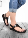 Ridge Black Ankle Strap Sandals