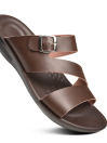 Men’s Casual Brown Slide Sandals