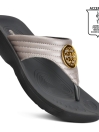 Women Silver Thong Sandals