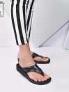 Black Thong Sandals for Women