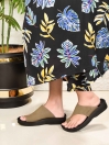 Khaki Split Toe Womens Sandals