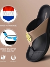 Womens Beige Thong Sandals