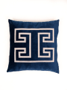 Yale Blue Velvet Cushion Cover