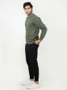 Men's Olive Basic Sweatshirt