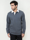 Men's Charcoal Heather Ribbed Polo