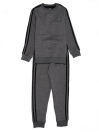 Little Boy Dark Grey Striped Sweatsuit