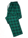 Teal Modern Check Cotton Relaxed Pajama