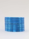 Shiny Set of 18 Metallic Bangles - Blue