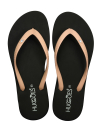 Women Black/Peach Flip Flops Slippers