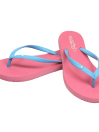 Women Pink/Blue Flip Flops Slippers
