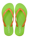 Women's Basil/Orange Natural Rubber Summer Flip-Flops