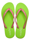 Women's Basil/Pink Natural Rubber Summer Flip-Flops