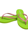 Women's Basil/Pink Natural Rubber Summer Flip-Flops