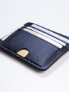 Black Leather Fall Minimalist Smart Slim Wallet