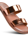 Women’s Copper Natural Leather Slide