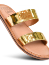 Women’s Yellow Natural Leather Slide