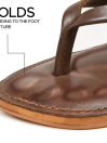 Women's Brown Genuine Leather Flat Slide