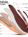 Women's Maroon Genuine Leather Flat Slide