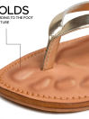 Women's Gleaming Leather Flat Slide