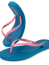 Women's Turquoise/Pink Flip flops Slippers