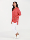Women's Classic Coral Pink Button Down Shirt
