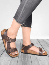 Women Brown Amulet Slingback Sandals