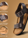 Men Brown Amulet Slingback Sandals