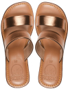 Women’s Talise Gold Brown Strappy Leather Heeled Slides