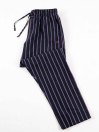 Men's Light Blue and Violet Relaxed Fit Striped Cotton Pajamas - Pack of 2