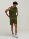 Men's Olive B-Fit Training Muscle Top