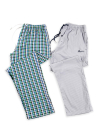 Men Multi Lining Cotton Relaxed Pajamas - Pack of 2