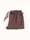 Men's Brown/Blue Relaxed Fit Plaid Cotton Pajama
