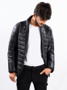 Men Black Quilted Puffer Jacket full sleeves