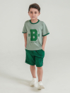 Boys' Lime Green Printed Athleisure Set