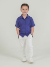 Kids' Purple Safari Collar Shirt