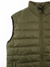 Men Olive/Brown Sleeveless Puffer Gilet Jackets - Pack of 2