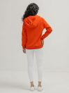Women's Orange Basic Zipper Hoodie