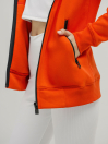 Women's Orange Basic Zipper Hoodie