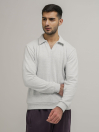 Men's Grey Johnny Collar Sweatshirt