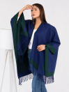 Women Blue/Green Cape Shawl